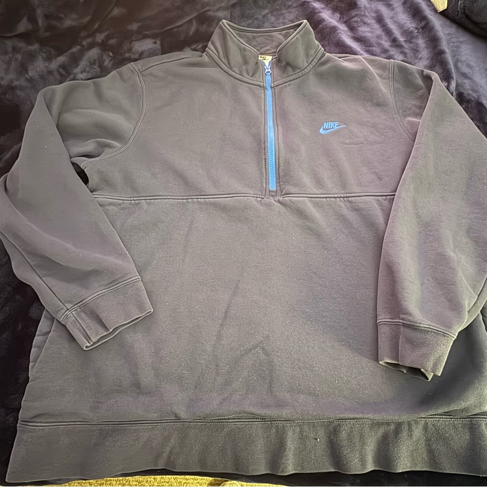 Nike Navy Blue Quarter-Zip Sweatshirt